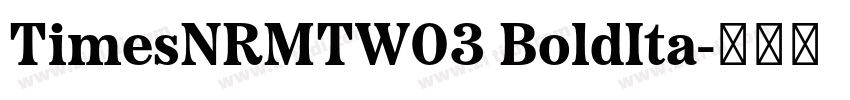 TimesNRMTW03 BoldIta字体转换